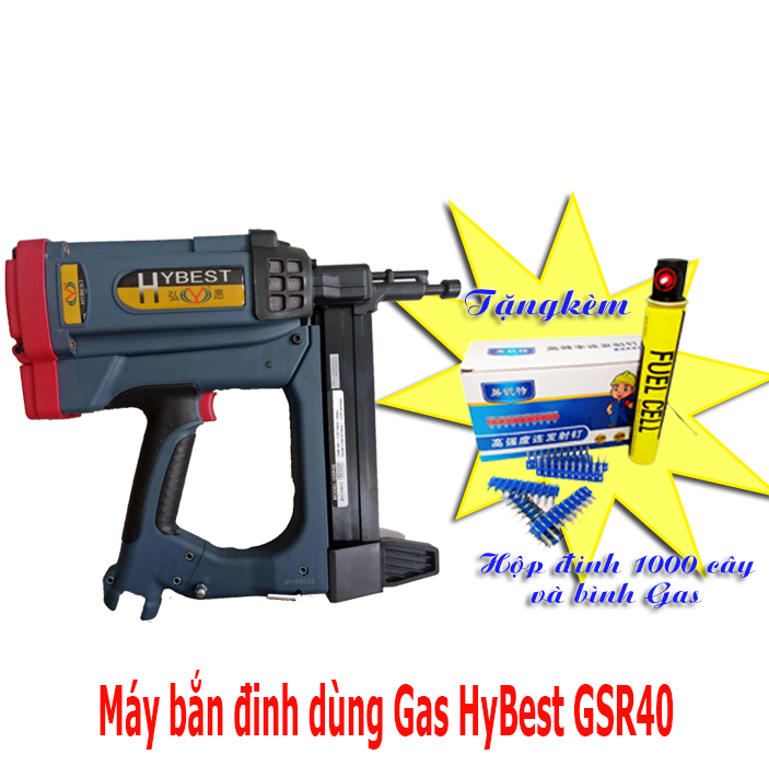 MÁY BẮN ĐINH DÙNG GAS Hybest GSR40